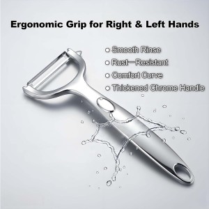 Premium Vegetable Peelers with Swivel Blade - Ultra Sharp 420 Stainless Steel Potato Apple Peeler, Ergonomic Handle & Potato Eye Remover, Dishwasher Safe