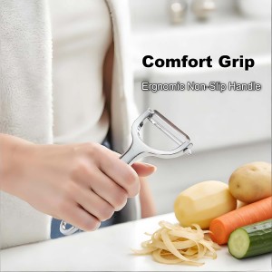 Premium Vegetable Peelers with Swivel Blade - Ultra Sharp 420 Stainless Steel Potato Apple Peeler, Ergonomic Handle & Potato Eye Remover, Dishwasher Safe