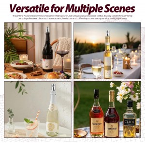 30-Pack Disposable Wine Pouring Discs, 3-Inch Individually Wrapped Anti-Drip Liquor Pour Spouts for Wine & Spirit Bottles, Single-Use Design Prevents Flavor Transfer