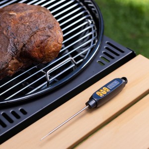 Maverick Digital Instant Read Thermometer, Thin Tip 1.8mm Probe, Fast Accurate Readings, Stainless Steel Long Stem, Sheath-Handle Extension, Hold Function, for Grilling, Frying & Baking