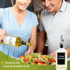 Pafusen Olive Oil Pour Spout with Adapters, Oils Pourer for Olive Oil Dispenser Bottle, Easily Turn Your Bottles into Dispensers for Liquor,Oils,Bottle Pourers (Sliver, 3 Pack Pour +Adapters)