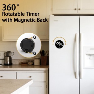 Sportsvoutdoors Rotating Digital Kitchen Timer, Large Display Screen Timer with Count-Up & Countdown, Magnetic Cooking Timer for Home, Classroom, Kitchen, Office, Gym