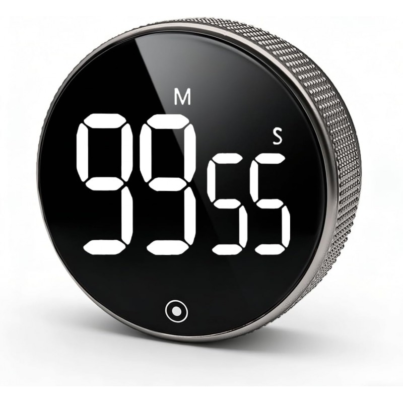 Sportsvoutdoors Rotating Digital Kitchen Timer, Large Display Screen Timer with Count-Up & Countdown, Magnetic Cooking Timer for Home, Classroom, Kitchen, Office, Gym