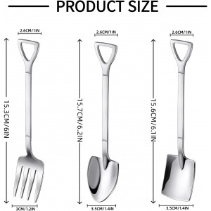 Ice Cream Scoop, 3Pcs Cookie Scoop Set, Stainless Steel Ice Cream Scoop with Trigger Release, Cookie Dough Scoop, Large/Medium/Small Cookie Scooper for Baking with 2 Shovel Spoons and 1 Shovel Forks