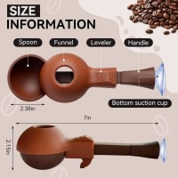 Reusable Coffee Pod Filling Scoop with Built-In Funnel – No Spill Capsule Refill Tool, 15g/30g Measuring Spoon for Ground Coffee Beans & Protein Powder, Silicone Funnel Scoop 2-Pack (Blue & Brown)