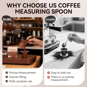 Reusable Coffee Pod Filling Scoop with Built-In Funnel – No Spill Capsule Refill Tool, 15g/30g Measuring Spoon for Ground Coffee Beans & Protein Powder, Silicone Funnel Scoop 2-Pack (Blue & Brown)