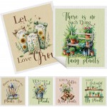 Swedish Dishcloths for Kitchen, 6 Pack Garden Plant Swedish Dish Cloths Reusable Washable Absorbent Kitchen Towel Gifts for Plant Lovers Gardeners Birthday Housewarming