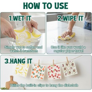 Lsnisni Swedish Dishcloths for Kitchen, 6 Pack Swedish Dish Cloths, Reusable Paper Towels, Washable Kitchen Cloth, 100% Biodegradable, Super Absorbent, Quick Drying