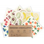 Lsnisni Swedish Dishcloths for Kitchen, 6 Pack Swedish Dish Cloths, Reusable Paper Towels, Washable Kitchen Cloth, 100% Biodegradable, Super Absorbent, Quick Drying