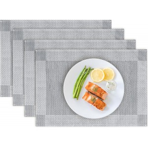 Bloss Placemats Set of 4, Linen Woven Pl...
