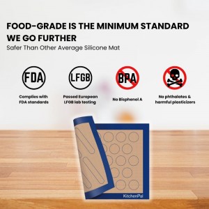 2-Sided Silicone Baking Mat for Macaron, Éclair & Cookie – Reusable Pastry Sheet 11.8