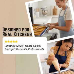 2-Sided Silicone Baking Mat for Macaron, Éclair & Cookie – Reusable Pastry Sheet 11.8