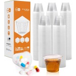 Turbo Bee 600 Pack 1 OZ Disposable Medicine Cups (30 ml), Small Clear Plastic Measuring Cups for Liquid Medicine, Pills, Resin, and Epoxy