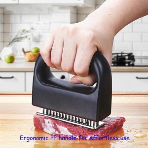 Meat Tenderizer With 48 Stainless Steel Sharp Needle Blade, Heavy Duty Meat Cooking Tool for Tenderizing Beef, Pork, Chicken, Lamb, Fish And More