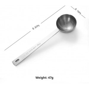 Stainless Steel Coffee Scoop, 2 MeaTablespoon suring Spoon for Ground Coffee & Tea,Protein Powde Long Handle Design for Easy Scooping