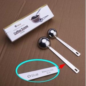 Stainless Steel Coffee Scoop, 2 MeaTablespoon suring Spoon for Ground Coffee & Tea,Protein Powde Long Handle Design for Easy Scooping