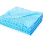 60 Pack 13.8×15.7 in Disposable Dish Cloths for Kitchen, Bathroom & Daily Cleaning – Durable & Short-Term Reusable Cleaning Cloths (Blue)