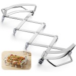 Expandable Trivet with Handles, Stainless Steel Hot Plate Holder with Upgraded Non-Slip Base, Expanding Trivet Holder for Dishes, Casserole, Hot or Cold Cookware(Up to 9