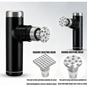 Electric Meat Tenderizer Tool,Cordless Meat Tenderizer Machine with 2 Stainless Steel Meat Mallet,Kitchen Essentials For Tenderizing Steak/Beef/Chicken Chops (brown) (N-09) (S10)