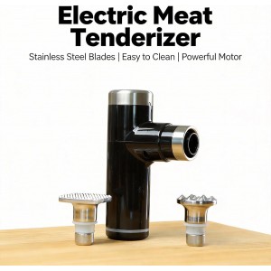 Electric Meat Tenderizer Tool,Cordless Meat Tenderizer Machine with 2 Stainless Steel Meat Mallet,Kitchen Essentials For Tenderizing Steak/Beef/Chicken Chops (brown) (N-09) (S10)