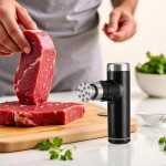 Electric Meat Tenderizer Tool,Cordless Meat Tenderizer Machine with 2 Stainless Steel Meat Mallet,Kitchen Essentials For Tenderizing Steak/Beef/Chicken Chops (brown) (N-09) (S10)