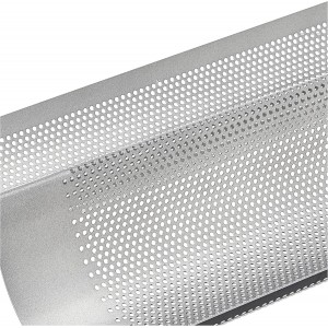 Chicago Metallic Set of 2 Perforated French Bread Pan - Non-Stick Baguette Pan For Baking Crisp, Golden-Brown Crust - Heavy-Duty Aluminum Bread Baking Tool (16