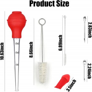 Turkey Baster, 3.5oz Portable BBQ Marinade Injector Kit, Meat Injector Syringe Turkey for Home Baking And Thanksgiving Christmas Cooking Roasting