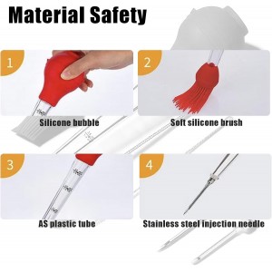 Turkey Baster, 3.5oz Portable BBQ Marinade Injector Kit, Meat Injector Syringe Turkey for Home Baking And Thanksgiving Christmas Cooking Roasting