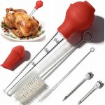 Turkey Baster, 3.5oz Portable BBQ Marinade Injector Kit, Meat Injector Syringe Turkey for Home Baking And Thanksgiving Christmas Cooking Roasting