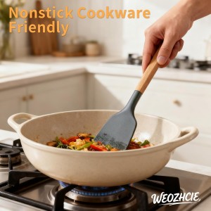 Silicone Cooking Utensil Set,12 PCS Cooking Kitchen Utensils Set, Nonstick Kitchen Utensils 446°F Heat-Resistant Cookware Kitchen Tools of Spoon,Brush,Whisk,Spatula,Turner Tongs (Gray)