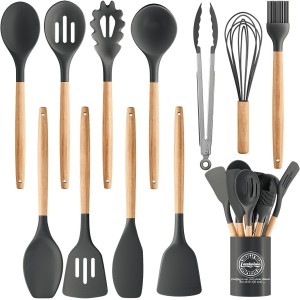Silicone Cooking Utensil Set,12 PCS Cook...