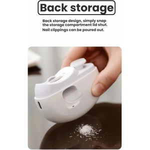 Electric Nail Clipper for Seniors, Professional Automatic Nail Trimmer for Fingernails and Toenails with 2 Speeds, USB Rechargeable & Nail Scraps Storage, Safe Toenail Clippers for Baby, Kids, Women.