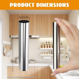 Cream Horn Molds Stainless Steel, Cannoli Tubes Kit Pack of 20 Baking Cones Pastry Roll Horn Croissant Mold with Brush