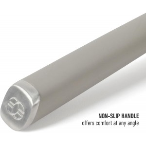 Calphalon Edge Stainless Steel Ice Cream Scoop w/Thermoplastic Rubber Handle - Taupe