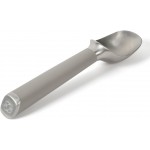 Calphalon Edge Stainless Steel Ice Cream Scoop w/Thermoplastic Rubber Handle - Taupe