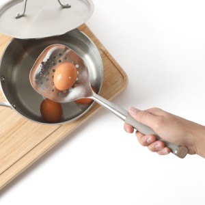 Calphalon Edge Stainless Steel Slotted Spoon/Skimmer - Taupe