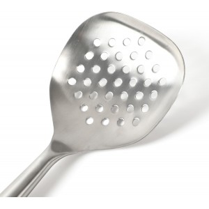 Calphalon Edge Stainless Steel Slotted Spoon/Skimmer - Taupe