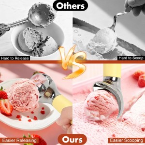 TRELC Heated Ice Cream Scoop, Rechargeable Electric Ice Cream Scooper with LED Display, Heating Up to 158°F for Hard Ice Cream, Easy to Scoop and Release, IP67 Waterproof, Perfect Gift