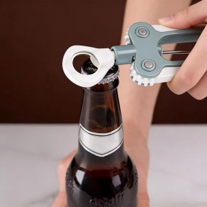 Wing Corkscrew, Multifunctional Bottle Opener for Wine and Beer, Ergonomic Grip (Blue)