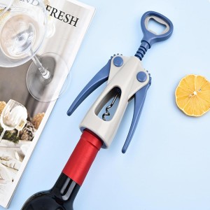 Wing Corkscrew, Multifunctional Bottle Opener for Wine and Beer, Ergonomic Grip (Green)