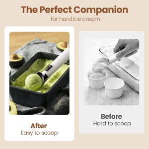 Heated Ice Cream Scoop Upgraded Version,Rechargeable Electric Ice Cream Scooper With Led Display And On/Off,5000mAh Battery,Heats To 158°F For Hard Ice Cream,Ip67 Waterproof,Gift