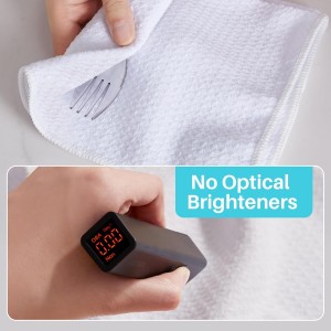 JOYMOOP Microfiber Waffle Weave Cleaning Cloth,Highly Absorbent Kitchen Towels,Quick Drying Lint Free Dish Towels for Kitchen,9 Pack,White,10 x 10 inch