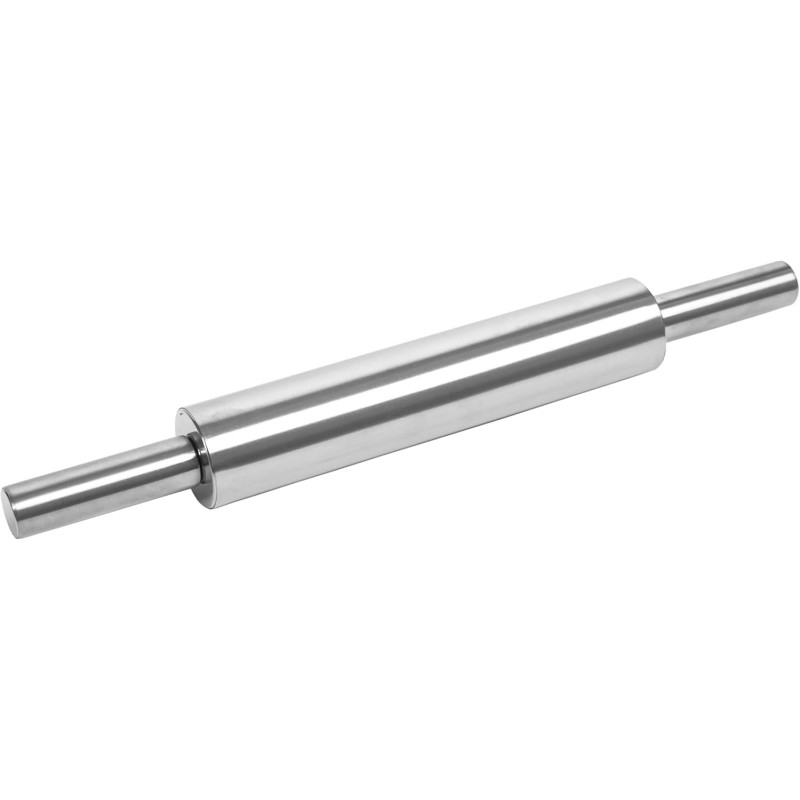 17-Inch Stainless Steel Rolling Pin for Baking - Heavy Duty Metal Dough Roller with Non-Slip Handles for Pizza, Chapati, Cookies & Pastry - Dishwasher Safe
