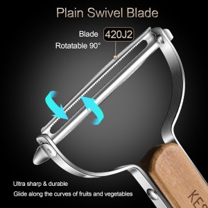 Cabbage Peeler for Kitchen，Ergonomic Non-Slip Handle, 3.54-inch Wide-Mouth Stainless Steel Blade and Sharp For Veggie, Fruit, Potato, Carrot, Apple Smooth Peeling