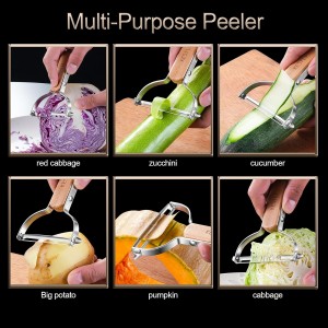 Cabbage Peeler for Kitchen，Ergonomic Non-Slip Handle, 3.54-inch Wide-Mouth Stainless Steel Blade and Sharp For Veggie, Fruit, Potato, Carrot, Apple Smooth Peeling