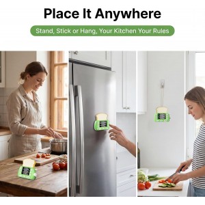 Digital Kitchen Timer for Cooking - 3 Channel Countdown Timer and Stopwatch with Strong Magnets,Silent Mode, LED Display, Memory, Timers for Cooking, Oven, Egg, Baking, Grilling, Teaching