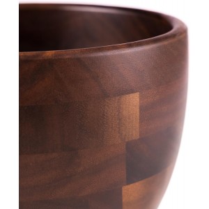 Biscuitique Premium Solid American Walnut Wood Mixing Bowl Compatible with Kitchen Aid Tilt-Head Models 4.5 Quart and 5QT Stand Mixer Wooden Bowls