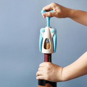 Wing Corkscrew, Ergonomic Wine Bottle Opener, Stainless Steel Corkscrew for Home, Bar (Orange)