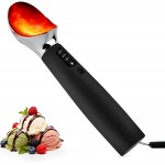 Heated Ice Cream Scoop Rechargeable with 3 Heat Levels 120–160°F, LED Display, 2600mAh Battery, Waterproof Metal Ice Cream Scoop for Hard Ice Cream & Desserts