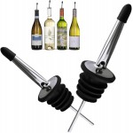 Liquor Pour Spout Pour Spouts for Liquor Bottles,Liquor Bottle Pourers for Alcohol Wine Syrup Home Bar Accessories Black 2 Pack